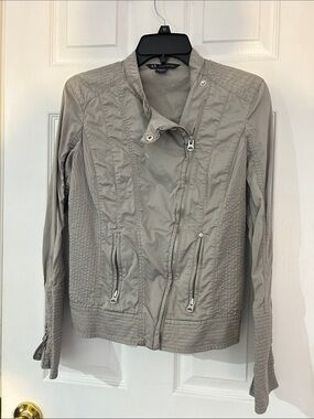 A/X Armani Exchange Light Taupe Utility Moto Jacket - Women's- medium